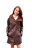 Женский кожаный кардиган коричневого цвета crocco  glp-a-603